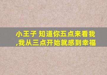 小王子 知道你五点来看我,我从三点开始就感到幸福